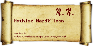 Mathisz Napóleon névjegykártya